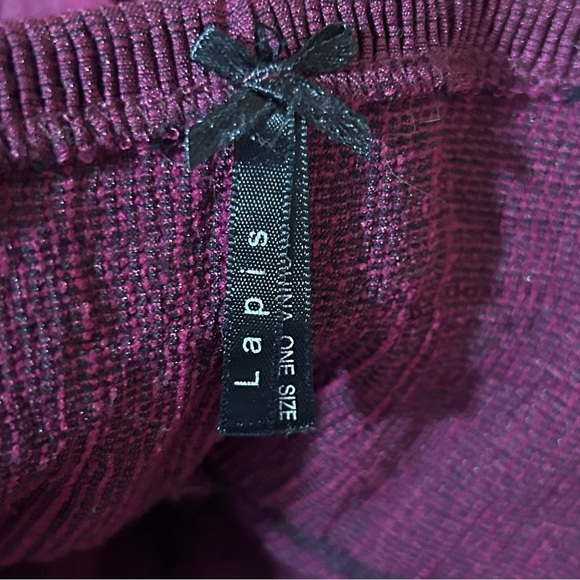 Lapis Convertible Skirt Dress Burgundy Beaded Sequin Whimsigoth Boho Smocked - Picture 8 of 10